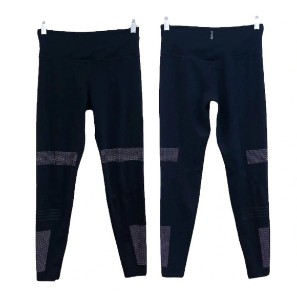 Lilybod Embellished Athletic Athleisure High Waist Black Leggings Women's M - Picture 1 of 10